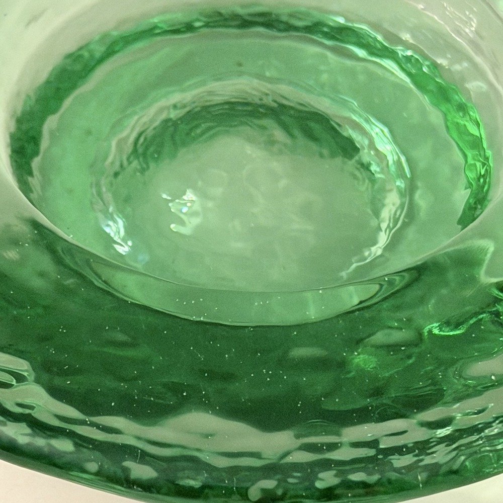 Fire & Light Recycled Glass Celery Green 7" Wine Bottle Coaster Candle Catchall